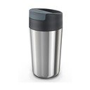 Cestovní hrnek v tmavě modro-leskle stříbrné barvě 450 ml Sipp – Joseph Joseph