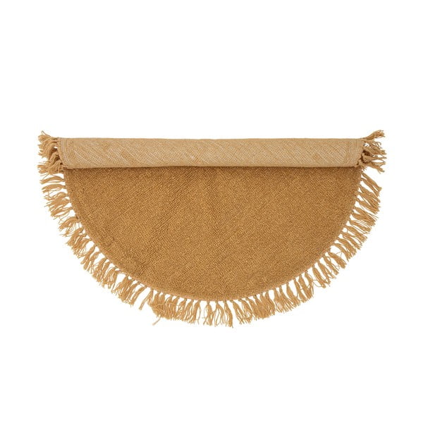 Oranžový vlněný kulatý koberec ø 110 cm Lenea - Bloomingville-image-3