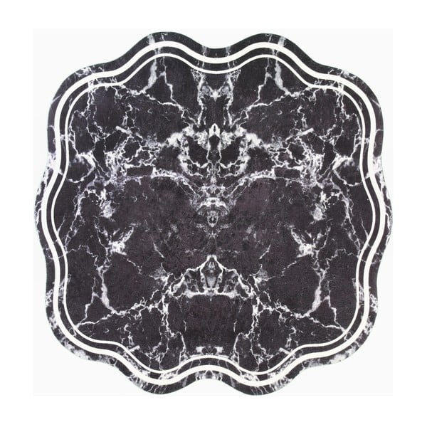 Černý kulatý koberec ø 100 cm - Vitaus