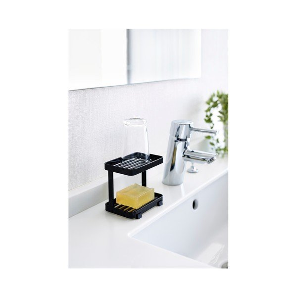 Černá patrová mýdlenka s odkládací plochou íYAMAZAKI Tower-image-2