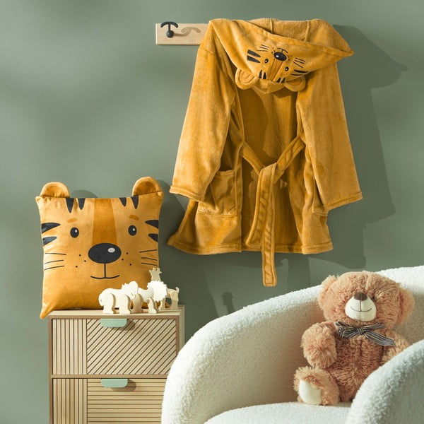 Sametový dětský polštářek 40x40 cm Tigry – douceur d'intérieur-image-1