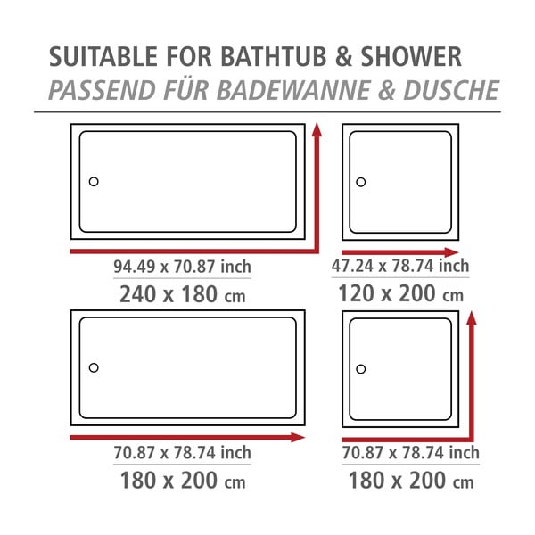 Sprchový závěs 180x200 cm Ladyline – Wenko-image-2