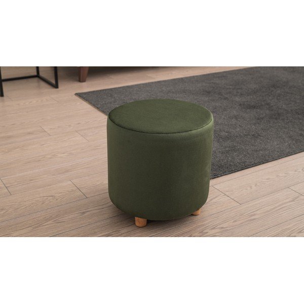 Tmavě zelený taburet Begon  – Balcab Home-image-1