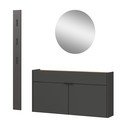 Antracitová/přírodní předsíňová sestava Ameca – Germania