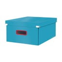 Modrý kartonový úložný box s víkem 48x37x20 cm Click&Store – Leitz