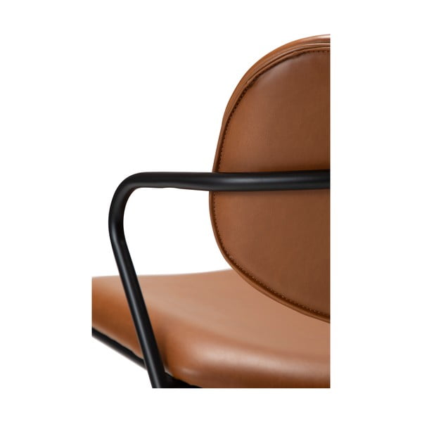 Koňakově hnědé křeslo z imitace kůže Zed – DAN-FORM Denmark-image-1