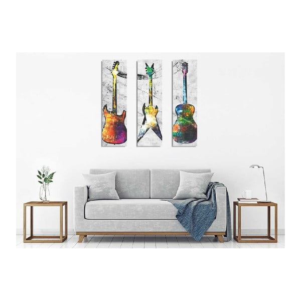 3dílný nástěnný obraz na plátně Guitars-image-1