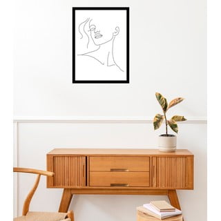 Plakát 29x41 cm Minimal Woman Face Line Art – Veronika Boulová