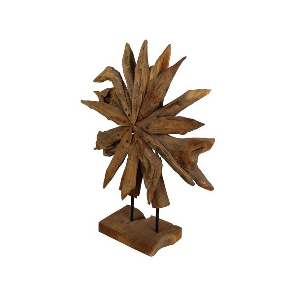 Dekorace z neopracovaného teakového dřeva HSM collection Sunflower, 40 x 50 cm-image-2