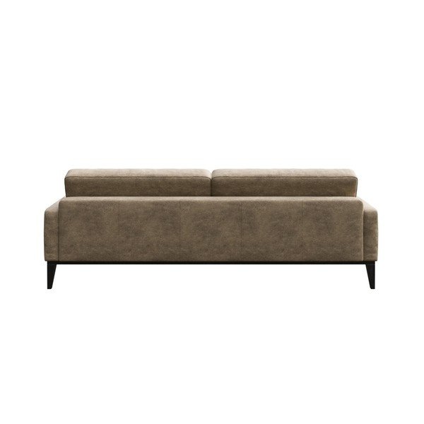 Béžová pohovka z imitace kůže MESONICA Musso Tufted, 210 cm-image-3