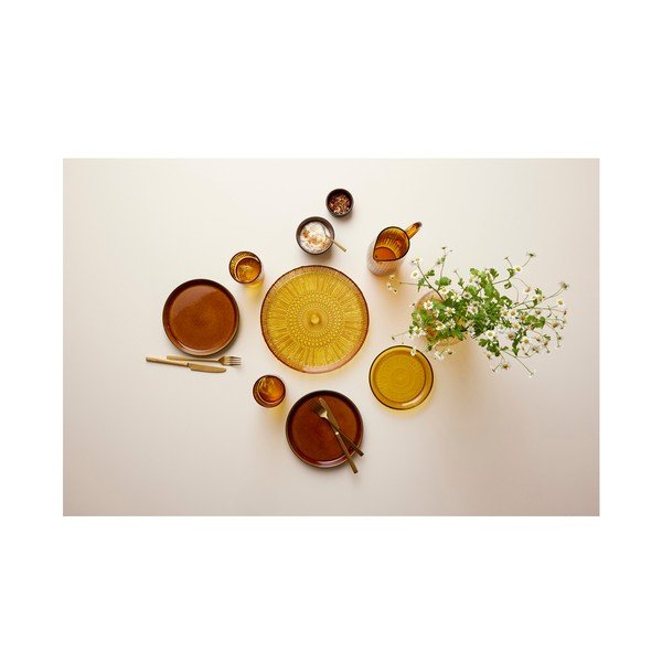 Oranžový skleněný servírovací talíř ø 30 cm Kusintha – Bitz-image-2