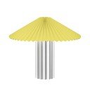 Žlutá/ve stříbrné barvě stmívatelná stolní lampa s textilním stínidlem (výška 36 cm) Taite – Blomus