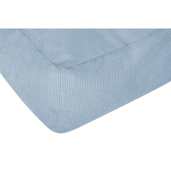 Světle modrý manšestrový taburet Keno – noo.ma-image-3