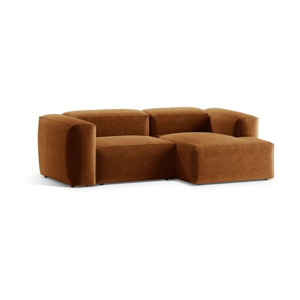 Rohová pohovka v cihlové barvě (pravý roh/s lenoškou) Bergamo – Cosmopolitan Design-image-2