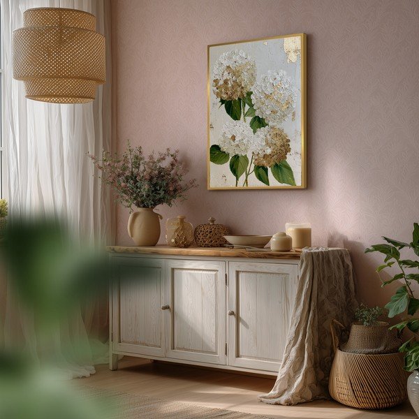 Tištěný obraz s rámem 60x90 cm Hydrangea – Styler-image-2