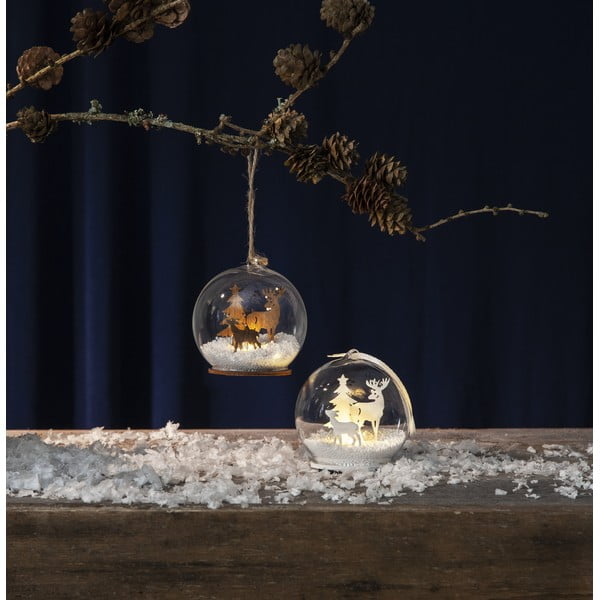 Světelná dekorace s vánočním motivem v přírodní barvě ø 8 cm Fauna – Star Trading-image-4