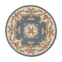 Modrý vlněný koberec Flair Rugs Aubusson, ⌀ 120 cm