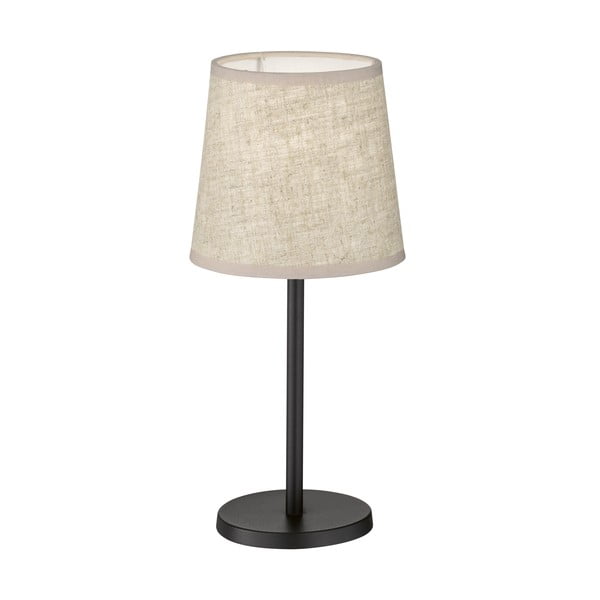 Černo-béžová stolní lampa s textilním stínidlem (výška 30 cm) Eve – Fischer & Honsel