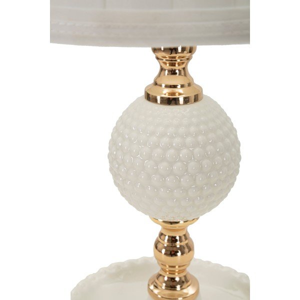 Bílá stolní lampa s textilním stínidlem (výška 40 cm) Napoli – Mauro Ferretti-image-4