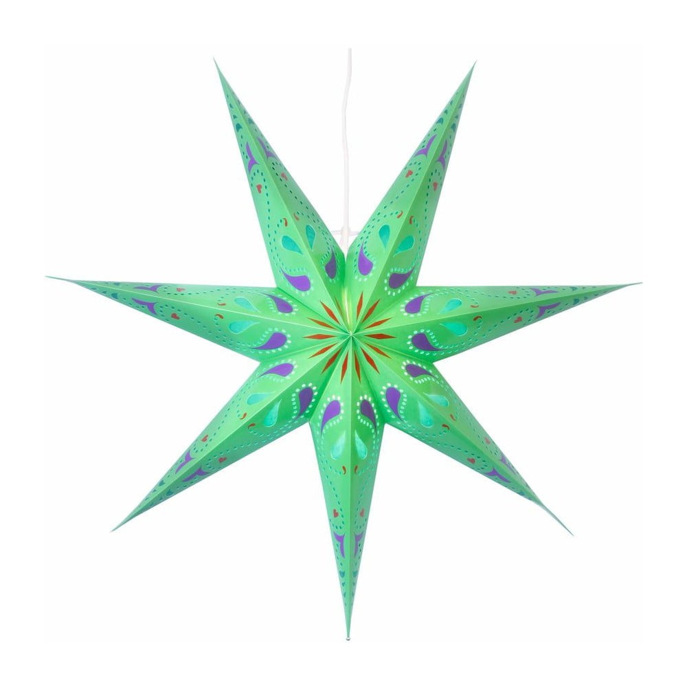 Závěsná svítící hvězda Siri Green, 70 cm