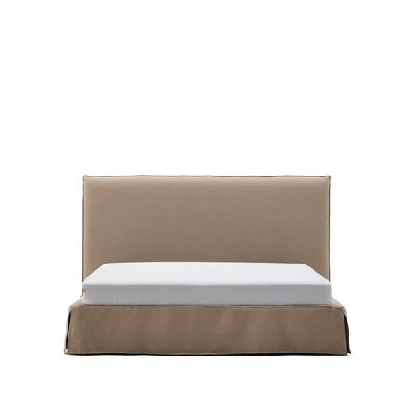 Taupe čalouněná dvoulůžková postel 180x200 cm Jaira – Kave Home-image-2