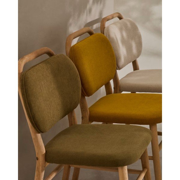 Khaki jídelní židle v sadě 2 ks Helda – Kave Home-image-4