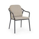 Světle hnědá kovová zahradní židle Edvige – Bizzotto