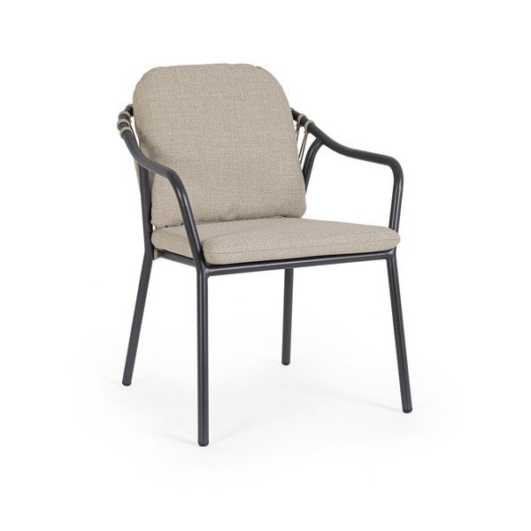 Světle hnědá kovová zahradní židle Edvige – Bizzotto