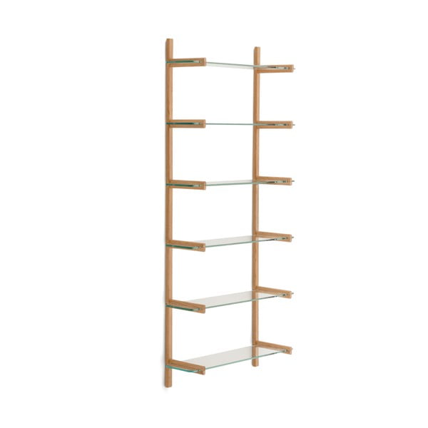 Skleněný modulární policový systém v přírodní barvě 90x202x30,5 cm Sitra – Kave Home-image-2