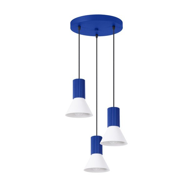 Modré kovové závěsné svítidlo ø 30 cm Niru – Sollux