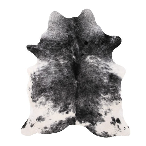 Černo-bílá pravá hovězí kůže Arctic Fur Nero Creamy, 177 x 162 cm