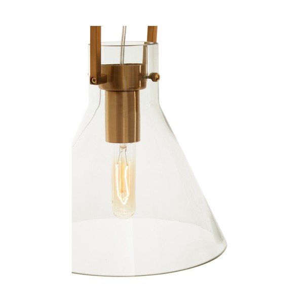 Kovové závěsné svítidlo ve zlaté barvě se skleněným stínidlem ø 25 cm Trieste – Premier Housewares-image-1