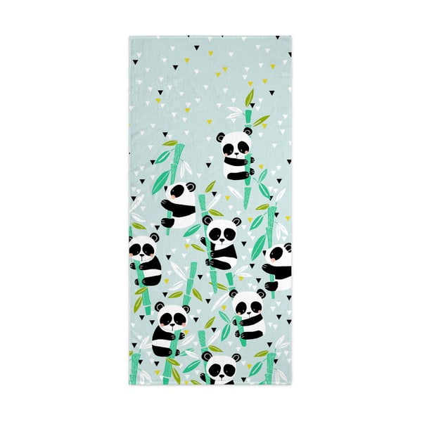Světle zelená dětská osuška 150x70 cm Panda – Moshi Moshi