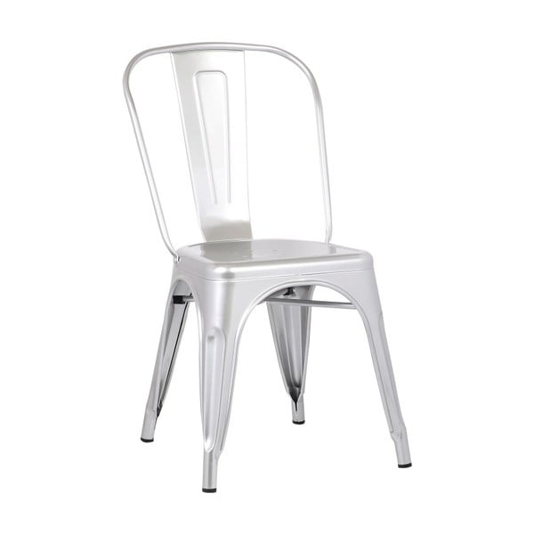 Židle ve stříbrné barvě Leitmotiv Dazzle