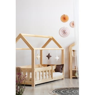 Domečková dětská postel z borovicového dřeva 140x200 cm Mila MBP - Adeko