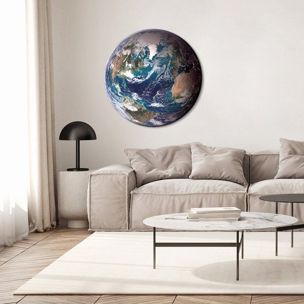 Obraz ø 70 cm Blue Marble – Malerifabrikken-image-3