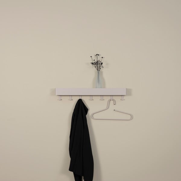 Taupe kovový nástěnný věšák s poličkou 72 cm Dax Play – Spinder Design-image-3