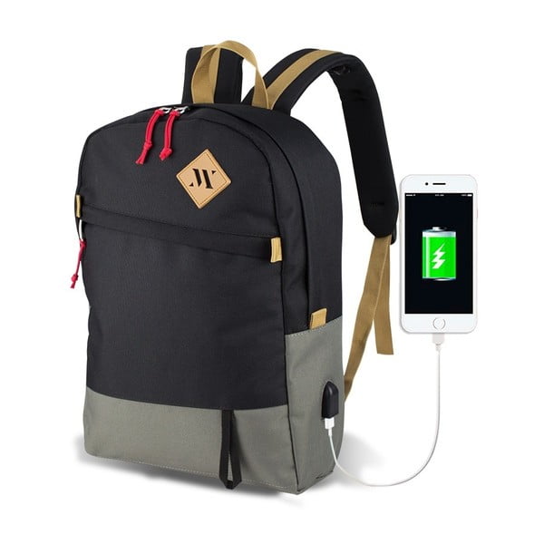 Šedo-černý batoh s USB portem My Valice FREEDOM Smart Bag
