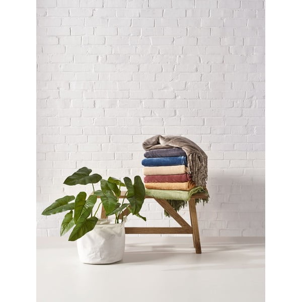 Vínový přehoz z mikroplyše na dvoulůžko 220x240 cm - Tiseco Home Studio-image-1