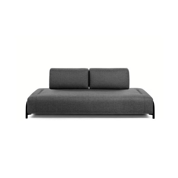 Tmavě šedá pohovka s područkami Kave Home Compo-image-3