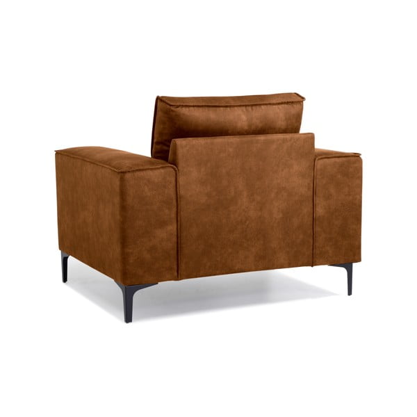 Hnědé křeslo z imitace kůže Copenhagen - Scandic-image-3