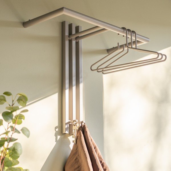 Taupe ocelový nástěnný věšák 65 cm Senza – Spinder Design-image-3