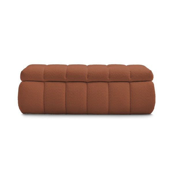 Lavice z textilie bouclé v cihlové barvě Mont Blanc – Bobochic Paris-image-2