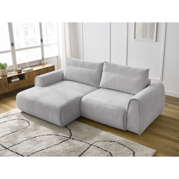 Světle šedá rohová pohovka Aden – Bobochic Paris-image-1