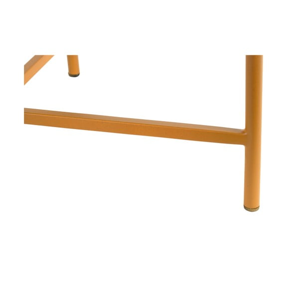 Okrově žlutý kovový kulatý konferenční stolek ø 50 cm Meseta  – Leitmotiv-image-2