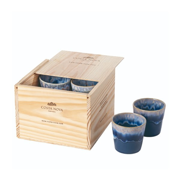Modré šálky na espresso z kameniny v sadě 8 ks 210 ml Grespresso – Costa Nova