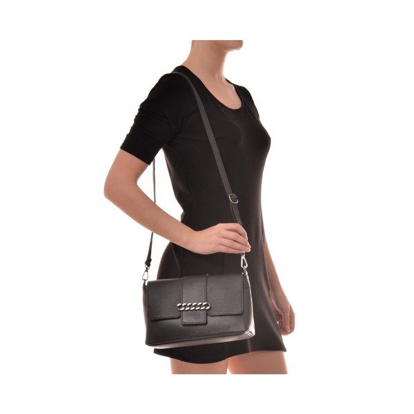Černá kožená kabelka Mangotti Bags Baso-image-3