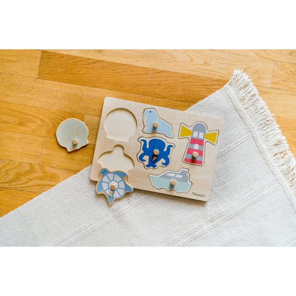 Dřevěné vkládací puzzle (počet dílků 6) Ocean – Kindsgut-image-3