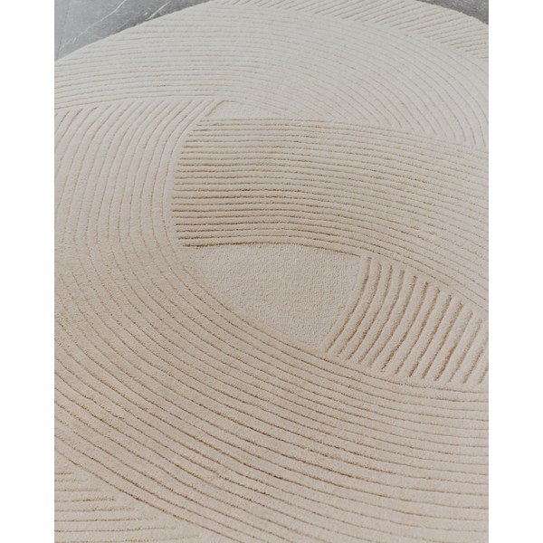 Krémový ručně tkaný vlněný koberec 160x230 cm Domm – Kave Home-image-2