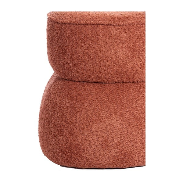 Oranžový taburet z textilie bouclé Leyla – Light & Living-image-4